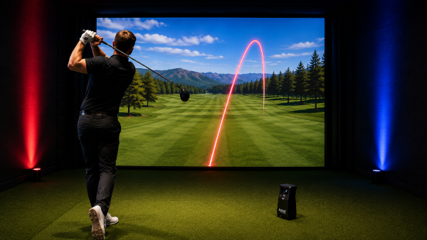 The longest drive competition in action